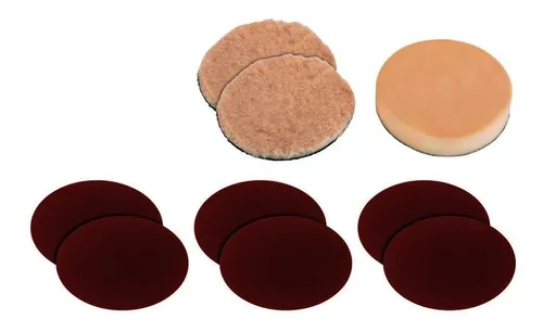 Accesorio 9 pzas Incluye 2 bonetes de lana, 1 sintético y 6 discos de papel de lija con varias granulaciones.Einhell