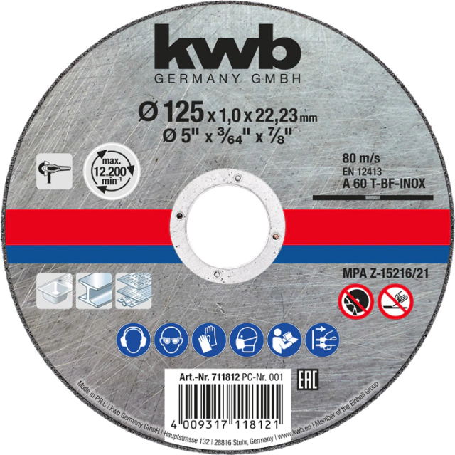 DISCOS DE CORTE 115 MM X 1,0 X 22,23mm.EINHELL