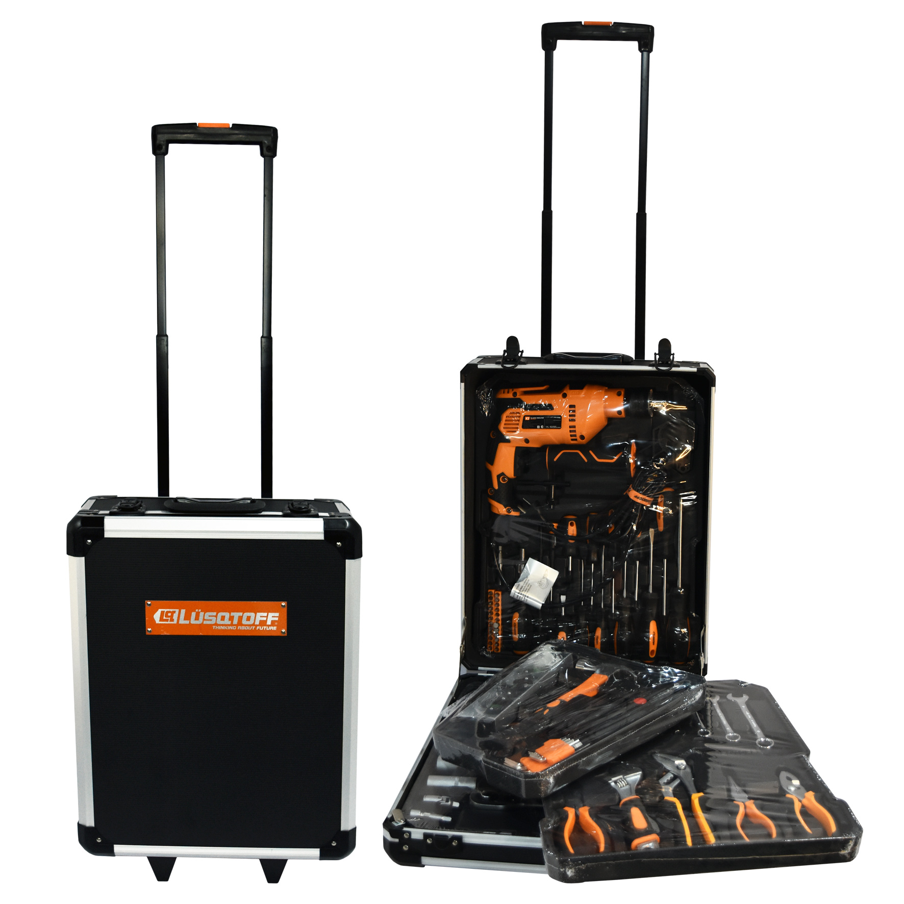 MALETIN DE HERRAMIENTAS CON 106 PCS +TALADRO PERCUTOR 710 W